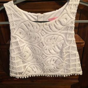 Lilly Pulitzer white crop top